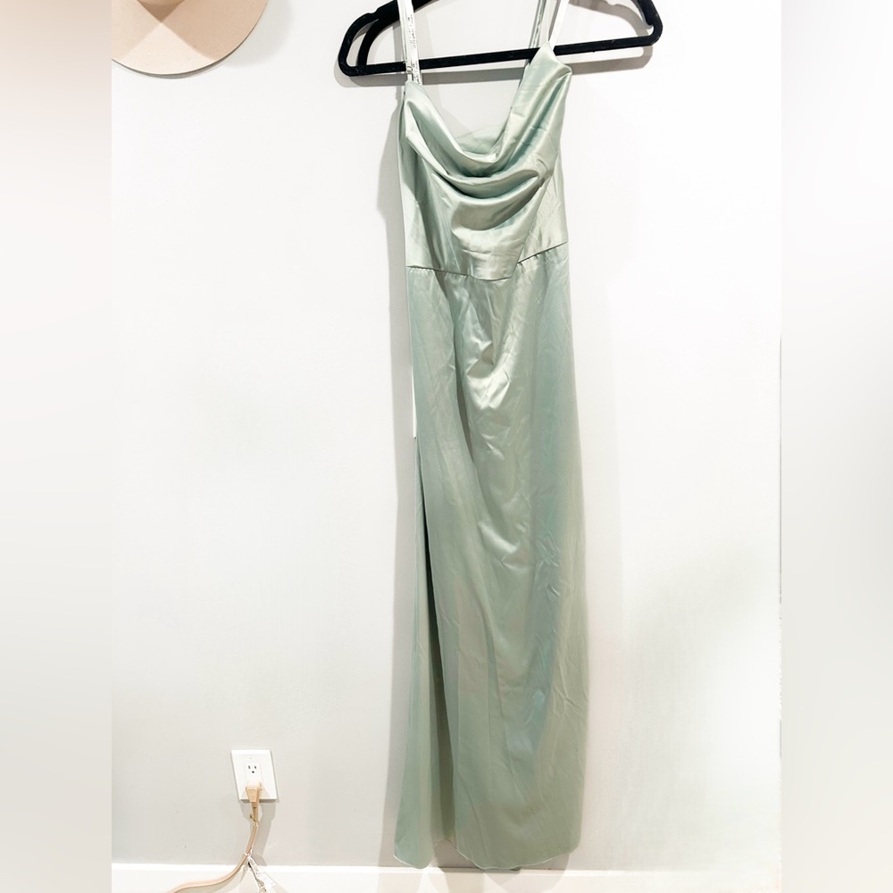 David’s bridal stretch charmeuse cowl neck dress